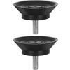 Homoyoyo 2 Pezzi Tappetino per Tapis, Floor Pad per Attrezzature da Esercizio, Plastico e Ferro, Nero, Antiscivolo e Antivibrazione, per Tapis e Cyclette, per Home Gym e Pavimento