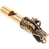 COLLBATH Fischietto in Ottone Testa Animale Portachiavi, Oro | Mini Lavorazione in Ottone, Foro Integrato, da Portare al Laccio, per Esterno, Addestramento, Cane e Volatile