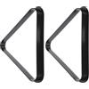 YARNOW 2 Pezzi Triangolo da Biliardo Mini in Plastica Nera per Palle 25 MM | Telaio Leggero Bordi Lisci, Struttura Stabile, per Spazi Didattici e Sale Gioco