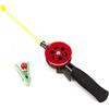 Generic Strumento da pesca per granchi da viaggio, include supporto per esche e lenza professionale in miniatura, canna da pesca multiuso per granchi