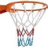 Sjfbebsy Rete da Basket, Rete per canestro da Basket con Catena in Acciaio di Ricambio, Metallo Spesso 4, 1 mm per Cerchio Standard