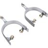 Beufee 1 paio di speroni per cavallo, speroni per cavallo in acciaio inossidabile | Speroni da cowboy western in acciaio inossidabile con ingranaggio Accessori per equitazione Accessori per equitazione