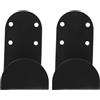DEEPCRAFF 2 Pezzi Supporto da Parete in Metallo Nero per Sci e Skateboard | Design Compatto, Forte Capacità di Carico, Facile da Riporre, per Casa e Garage