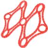 DEEPCRAFF Imbottitura in Silicone per Casco da Bici, Estiva Rossa | Ventilazione e Isolamento Termico, Previene L'appiattimento dei Chioma, Accessorio per Ciclismo