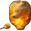 Generic pickleball Racket Case Golden Cloud Wolf Head pickleball Paddle Cover | Impermeabile antigraffio Neoprene Paddle Case Per Fits Most Rackets Allenamento sport