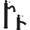 Jacuzzi Serie Tosca miscelatori Jacuzzi Rubinetteria lavabo alto e bidet nero opaco per piletta click clack
