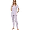 SNELLY Pigiama Donna Primavera Estate 100% Cotone Pigiami 2 Pezzi con Bottoni Aperto o Chiuso Fantasia a Scelta Taglia 44 46 48 50 52 54 56 58 60 (Taglie Forti)