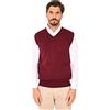 Ciabalù Gilet Uomo Lana Merinos Scollo a V Maglione Senza Maniche Invernale