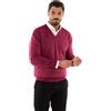 Ciabalù Maglione Uomo Invernale in Lana Merinos Made in Italy Regular Fit Taglie Forti Pullover Scollo a V