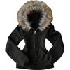ORANDESIGNE Felpa con Cappuccio e Zip da Donna in Stile Vintage Anni 2000 Felpa Grunge per Ragazze Adolescenti Cappotto Lungo Aderente con Collo in Pelliccia Sintetica