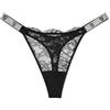 Victoria's Secret Shine Strap Lace Thong_Black 093 Mutandine a Perizoma Donna (Pacco da 1)