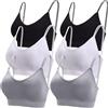BQTQ 6 Pezzi Reggiseno Sportivi da Donna Reggiseni con Spalline Imbottite Rimovibili Bralette