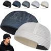 Generic Confezione da 2 cappelli da uomo traspiranti senza tesa stile estivo in rete tang, ultra rinfrescante teschio regolabile senza tesa berretto Docker Beanie