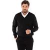 Ciabalù Maglione Uomo Invernale in Lana Merinos Made in Italy Regular Fit Taglie Forti Pullover Scollo a V