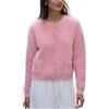 LIUYUYOUGO Cardigan Donna,Cardigan da Donna in Maglia Pelosa Maglioni Aperti sul Davanti Cardigan Corti con Bottoni Morbidi E Caldi in Pile Cappotti Maglioni alla Moda Maglioni in Maglia