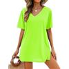 AI'MAGE Costume da bagno da donna a maniche corte, copricostume da bagno casual a maniche corte, abbigliamento da spiaggia, taglie S-3XL