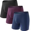 DAVID ARCHY Slip Boxer Uomo Modal con Patta Marsupio Separato Microfibra Multipack Mutande Funzione Doppie Tasche Intimo
