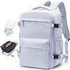 Generico Zaino Viaggio Bagaglio a Mano 40x20x25 Ryanair - Zaino Sottovuoto con Pompa, Porta PC 17", Impermeabile, Antifurto, Espandibile 40L - Uomo Donna Aereo