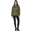 Koroshi Giacca parka imbottita collo alto e chiusura frontale con zip e patta da donna di colore verde