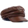HNVAVQ Pelle Fiddler Cap Pescatore Berretto Uomo Donna Greco Pescatore Marinaio Driver Cappello Newsboy Cap Inverno Autunno