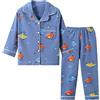 Verve Jelly Bambini Bambino Ragazza Ragazzo Pigiama Set Manica Lunga Button Down Pigiama Della Stampa Fumetto Della Camicia Top + Pantaloni Bottoms Degli Indumenti Da Notte Abiti