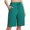 baleaf Pantaloncini da bagno da donna, 28 cm, bermuda, lunghi, con tasche, ad asciugatura rapida, con coulisse, slip bikini