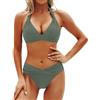 Chanpning Costume Donna Due Pezzi Bikini Donna Mare Costumi da Bagno Vita Alta Sexy Brasiliana Swimsuit Stampa Floreale Hot Push Up per Seno Grande Curvy No Segno Abbronzatura Spiaggia Estate Beachwear S-XXL