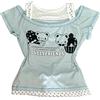 Generico Kawaii Cutecore Harajuku Vintage Y2k 2000 Tops Estivi Alt Goth Emo T-Shirt grafiche a Maniche Corte