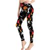 Kamviluer Leggings di Halloween Donne Costume di Halloween Leggings Esecuzione Scheletro Stretti Stretch Divertente Pantaloni Yoga