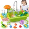 FRUSE Lavandino Giocattolo con Acqua, Cucina Giocattolo per Bambini, Verde | Rubinetto Elettrico Migliorato, Gioco di Pesca, Accessori Cucina, Giochi con Acqua, Giocattoli di Ruolo, Regalo per Bambini