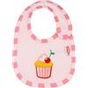 Heless 255 - Bavaglino Accessorio per Bambole Emily's Cupcake, in Rosa e con Ricamo, Adatto a Bambole e Peluche di Tutte Le Dimensioni