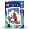 Ravensburger - CreArt Kids 8 x 12 cm - Numero d'arte - Cavallo Cuore - Kit di pittura con numeri - da 7 anni - 25992