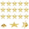 SUPERFINDINGS 30 pezzi 20 millimetri stella distintivo spilla da bavero pin premio militare pentagramma in lega pentagramma pin da uomo zaino per il giorno della memoria spilla