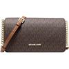 Michael Kors Jet Set Signature Logo Crossbody Bag Brown