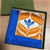 GUCCI Sciarpa di seta Gucci x adidas 90x90 cm arancione collaborazione nuova mai usata