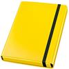VELOFLEX - Scatola porta documenti VELOCOLOR DIN A4 con elastico, giallo | In cartoncino laminato lucido, altezza di riempimento 40 mm, con 3 alette interne, dorso con scanalature multiple, 23 x 32 cm