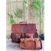Fatto a mano Uomo Pelle Messenger Vero Cartella Borsa Originale Laptop Briefcas Free Attrezzo