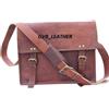 Utility Borsa A Tracolla Utility In Pelle Per Uomo 18" Con Manico E Briefcase