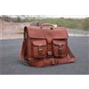 Fatto a mano Vintage Borsa Tracolla In Pelle Da Uomo Handmade Messenger Laptop S To XXL