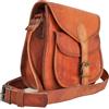 Fatto a mano Borsa Vintage Uomo Donna In Vera Pelle Di Capra Tracolla 17" Messenger