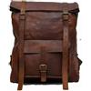 Fatto a mano Borsa Zaino In Vera Pelle Vintage Per Uomo Taglia X Grande Marrone Scuro 24"