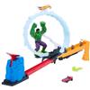 Hot Wheels - Spider-Man e Hulk Spacca, pista da corsa ispirata al film Spider-Man: Brand New Day, con i due iconici supereroi Marvel e auto Superstar inclusi, JMR29