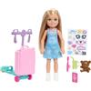 Barbie Club Chelsea Bambola Avventura senza limiti e accessori | Bambola piccola con valigia-monopattino, accessori da viaggio inclusi, dai 3 anni, JMJ46