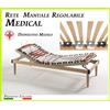 ErgoRelax Rete Manuale Regolabile Medical a Doghe di Legno da Cm. 80x190/195/200 Presidio Medico Prodotto Italiano