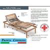 Il Benessere Rete Elettrica Regolabile Solution a Doghe di Legno da Cm. 80x190 Con Batteria di Emergenza Pronta Consegna Prodotto Italiano