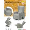 Il Benessere Poltrona Relax Agata completa di Due Motori Alzapersona e Kit Roller Bracciolo Stretto Larga cm 68 Pronta consegna rosso bordeaux Offerta