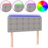 vidaXL Testiera LED Grigio chiaro 90x5x78/88 cm Tessuto