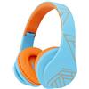 PowerLocus Cuffie wireless PowerLocus - P2, blu e arancioni, per bambini