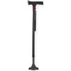 GIMA BASTONE DI SICUREZZA CON LUCE GIMA - con base a 4 piedini - nero - con allarme