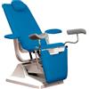 GIMA POLTRONA GYNEX con portarotolo - azzurro metallizzato